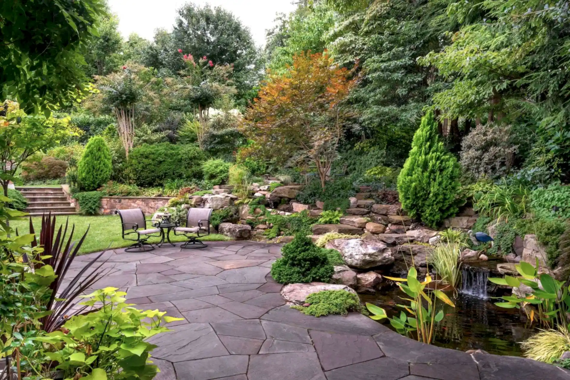Garden with pavers